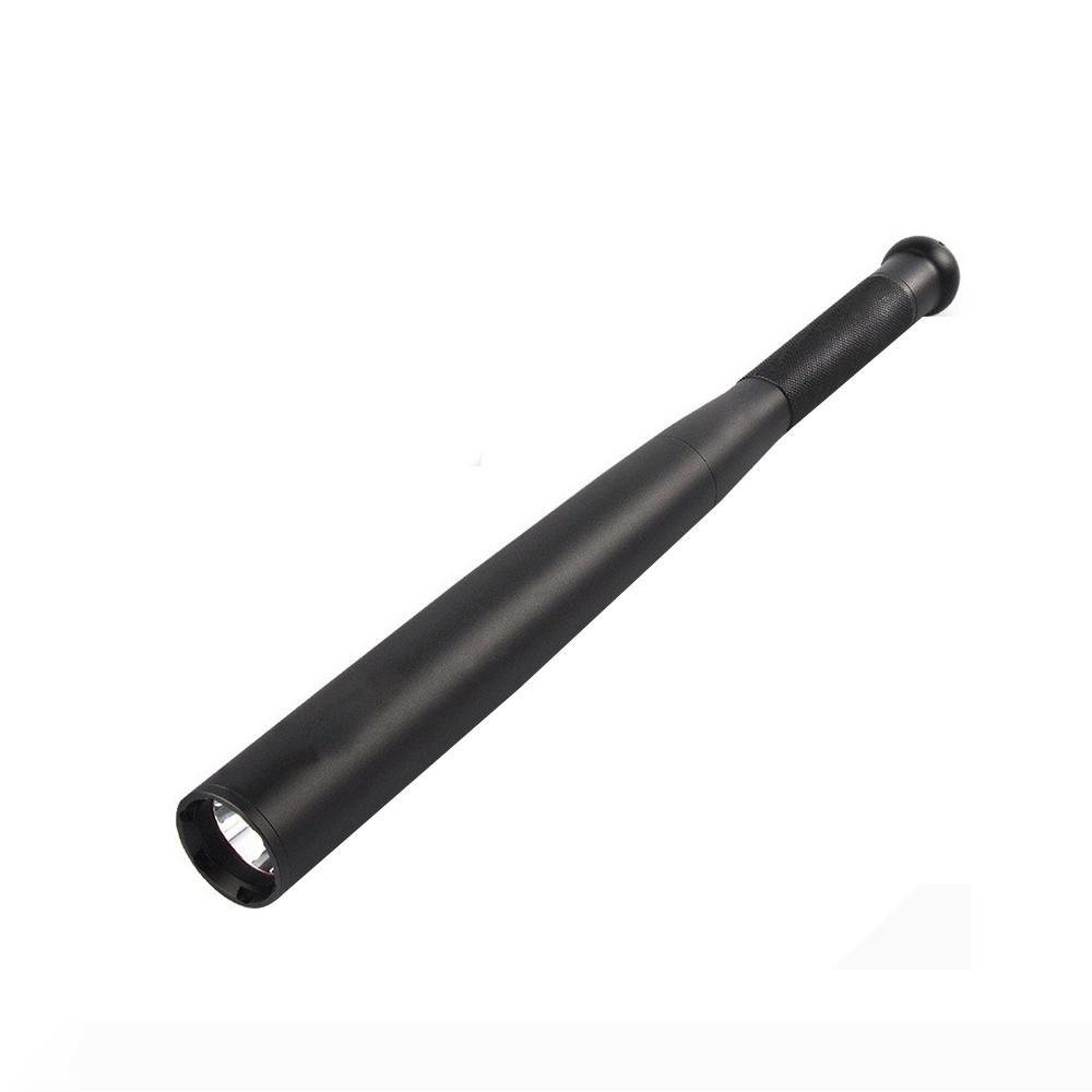 BRELONG 3-in-1 Aluminum Alloy LED Flashlight Baseball Bat for Self-Defense, 36CM Waterproof Outdoor Light in Black