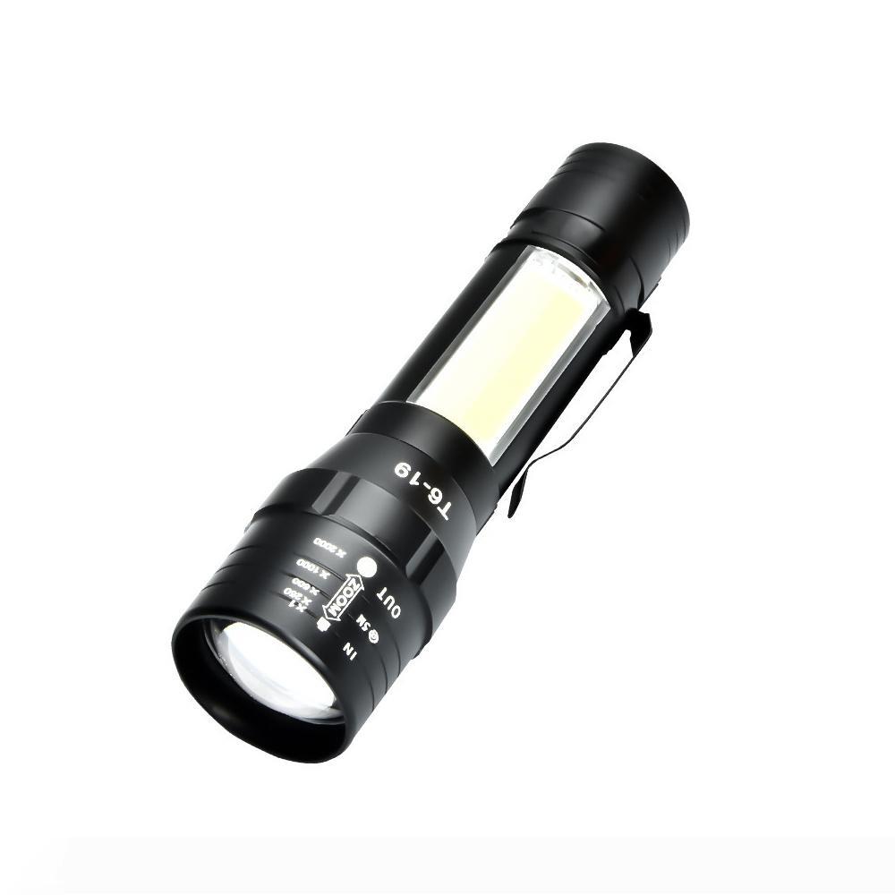 BRELONG COB side LED flashlight with strong rechargeable brightness for outdoor emergency use, 1 piece