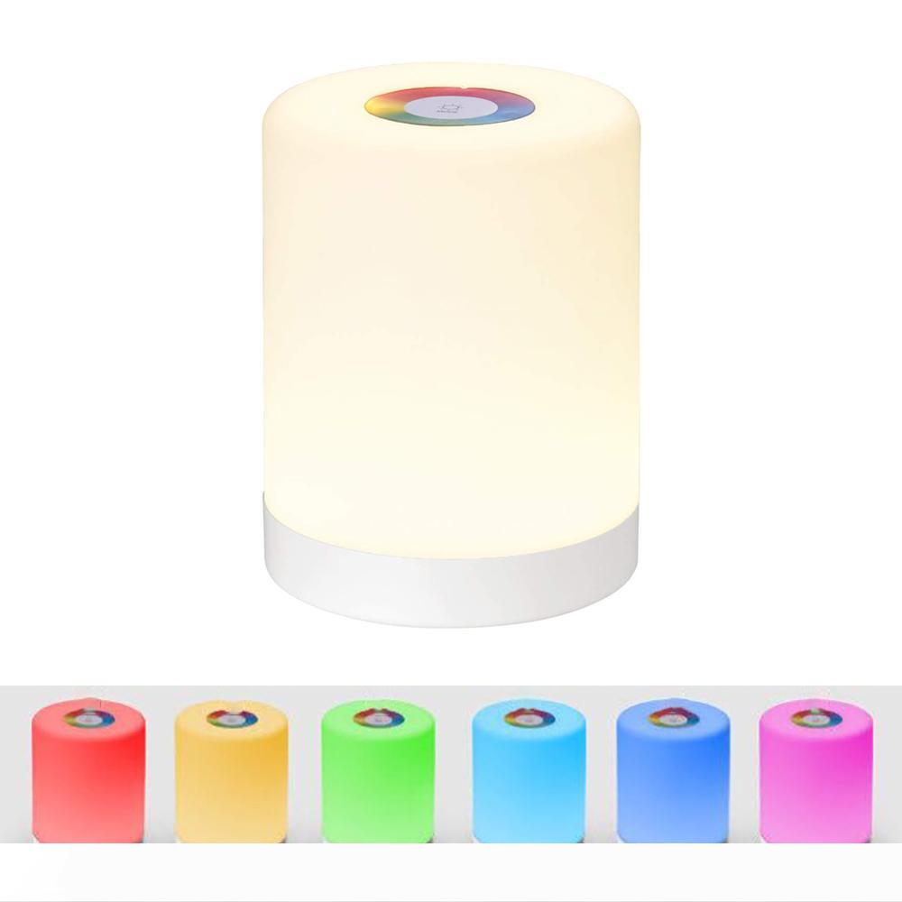 BRELONG Colorful Touch Sensor Night Light for Bedroom or Bedside Ambiance, Single Unit