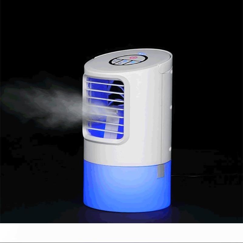 BRELONG Desktop Air Conditioner Fan with Quiet Humidifier, Summer Cooling, and Night Light in White or Black