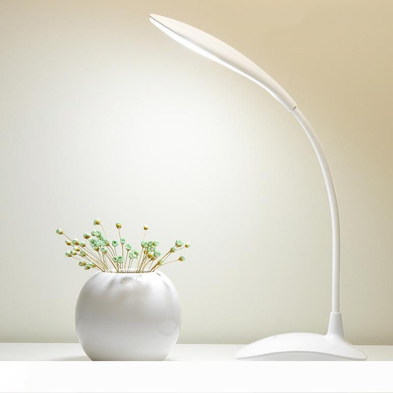 BRELONG dimmable LED desk lamp with 1200mAh battery, white reading light for students