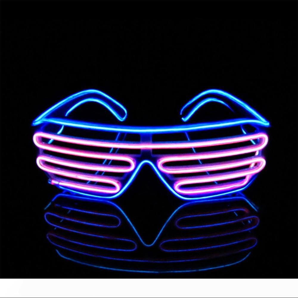 BRELONG dual-tone EL flashing party glasses, DJ glow bar lights, Halloween decor gifts
