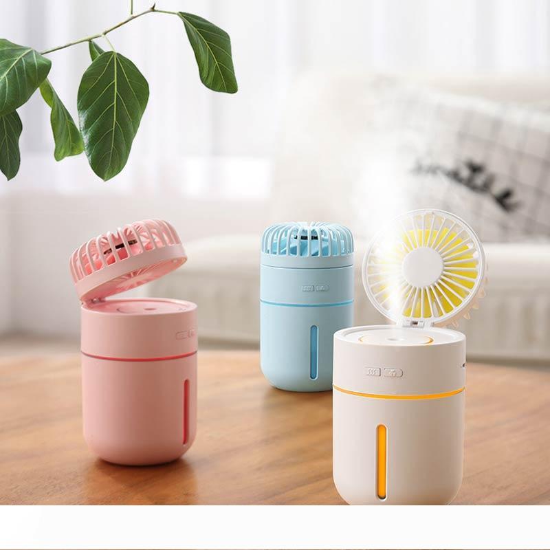 BRELONG LED colorful humidifying fan night light for bedroom, office, or study