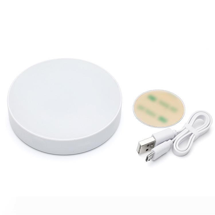 BRELONG LED night light with strong magnets, adjustable brightness, USB rechargeable, and touch sensor for white/warm white switching