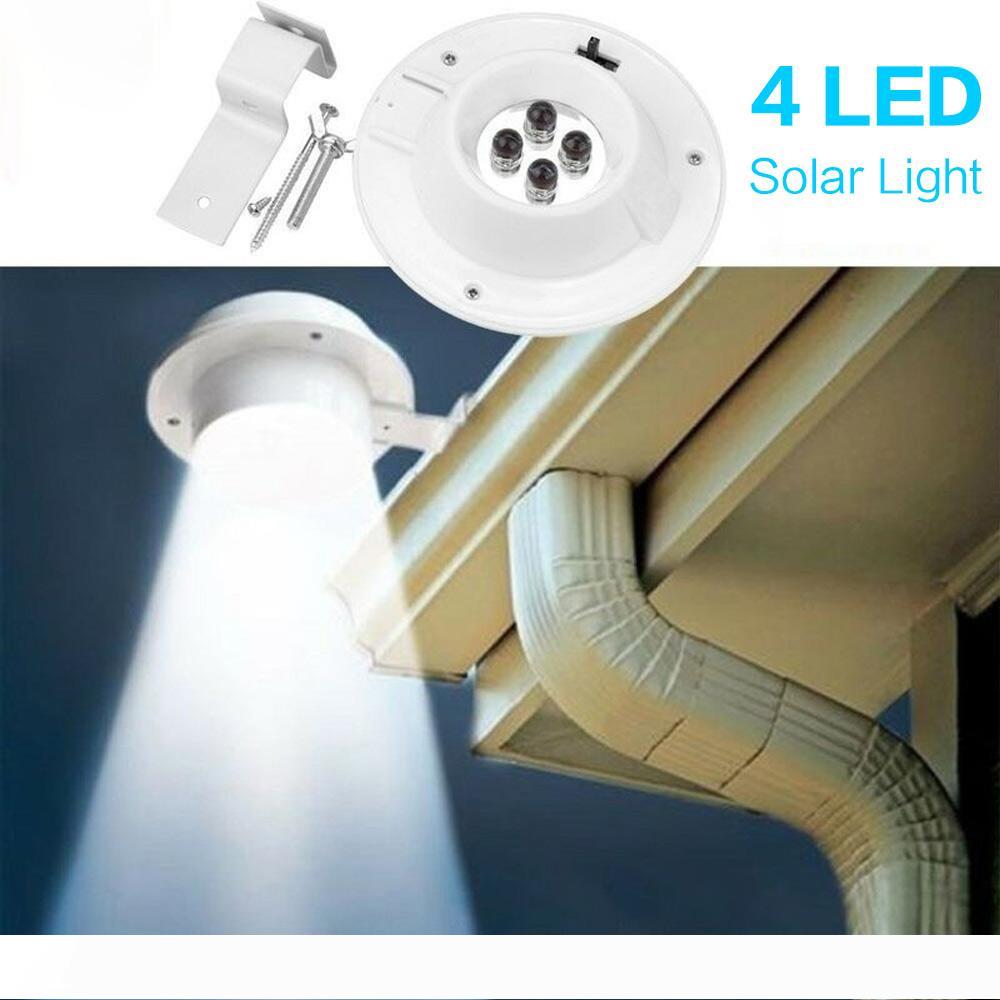 BRELONG LED Solar Garden Fence Light for Outdoor Yard and Wall Decoration in Warm White
