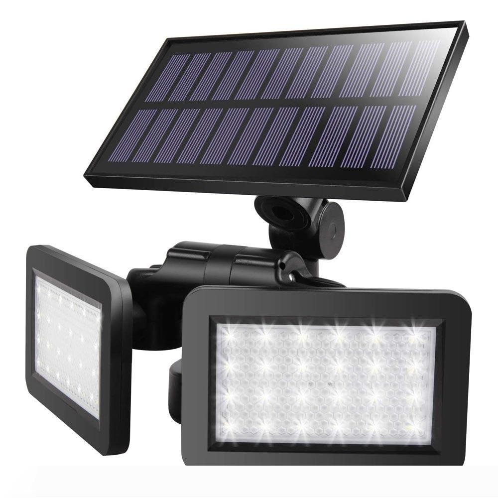 BRELONG Solar Infrared Radar Sensor Wall Light LED Garden Light 48LED Bright Waterproof Wall Light 1 pc