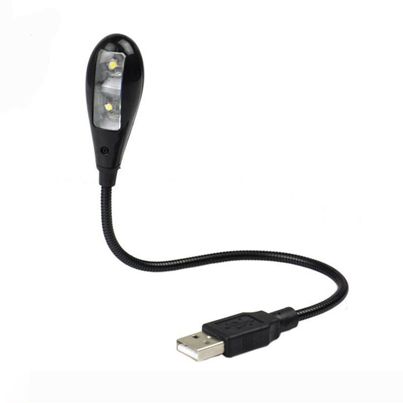 BRELONG USB reading light featuring 2 adjustable LED lights and a flexible gooseneck for computers