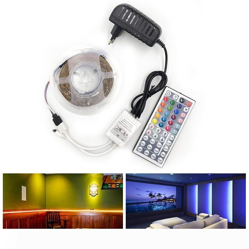 BRELONG waterproof RGB LED strip light, 5M 2835 flexible tape with 12V controller and adapter