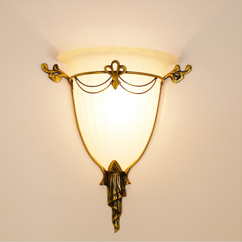 bronze wall lamp with Chinese LED lights for indoor decor, bedroom lighting, reading, and bathroom mirror mounting