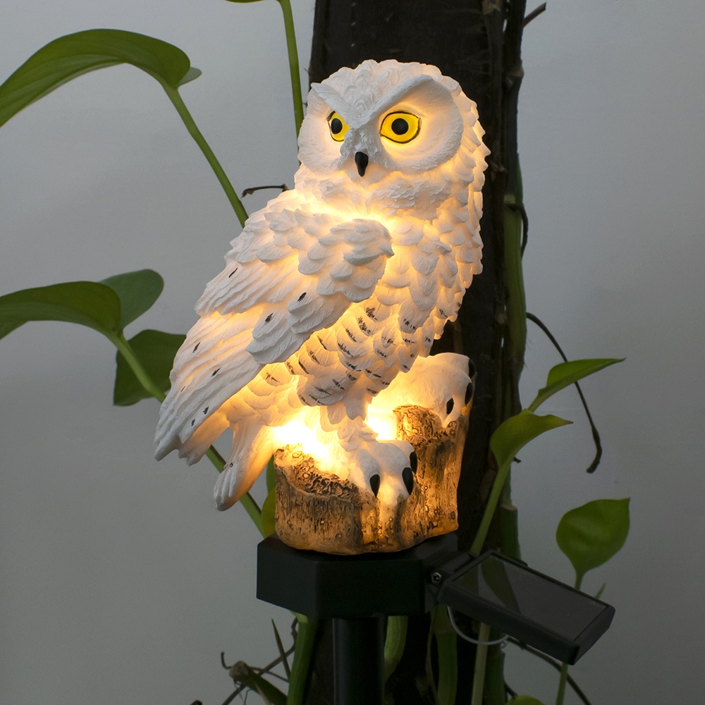 Brown Solar Owl Landscape Energy Saving Light Waterproof Solar LED For Garden Square Light Outdoor