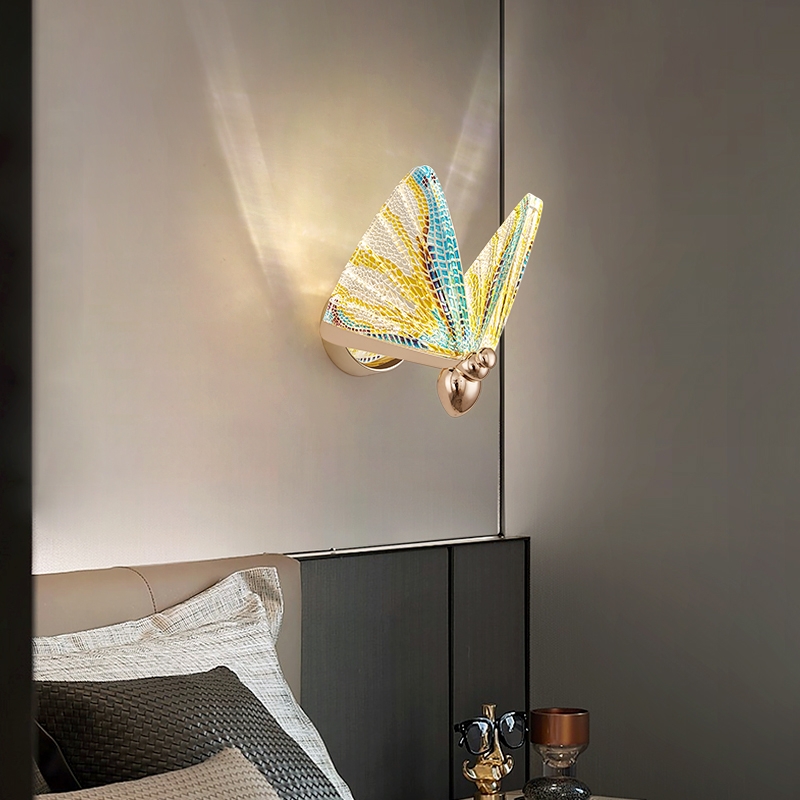 Butterfly Wall Lamp: Modern Nordic LED Lighting for Bedroom, Staircase, and Indoor Decoration