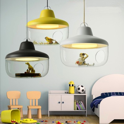 Cartoon-style Mediterranean LED chandeliers for modern kids' room ceiling lighting in 110V or 220V