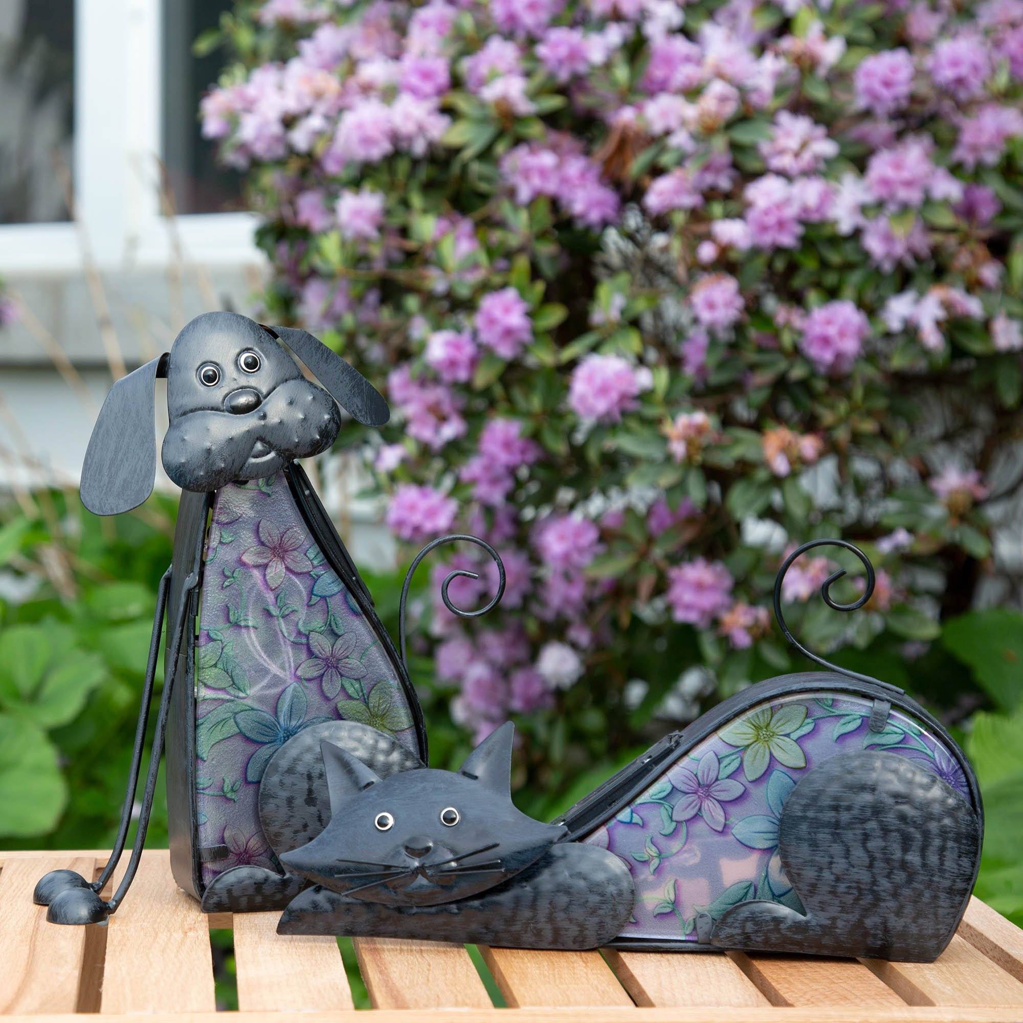 Cat and Dog Solar Lights for Outdoor Garden Decoration