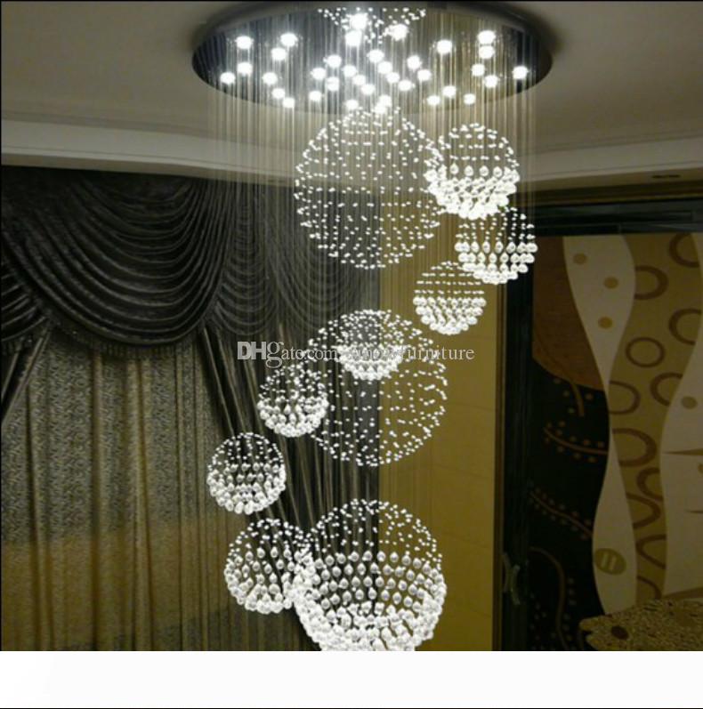 Chandelier Modern K9 Crystal Raindrop Chandelier Lighting Flush mount LED Ceiling Light Fixture Pendant Lamp for Dining Room Bedroom
