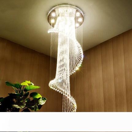 Chandeliers European K9 Crystal Spiral Ceiling Light Modern Creative LED Living Room Hotel Villa Light Chandelier Light Fixture Pendant Lamp

European-style K9 crystal spiral chandelier with modern LED design for living rooms, hotels, and villas