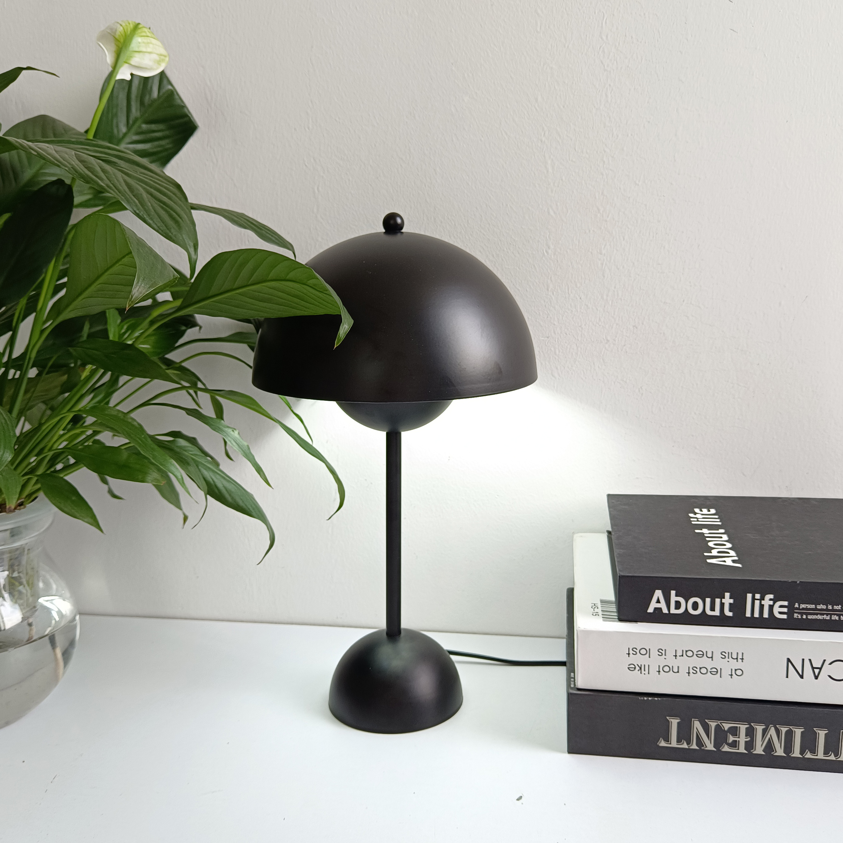 Chic botanical bedside lamp for cozy bedroom lighting