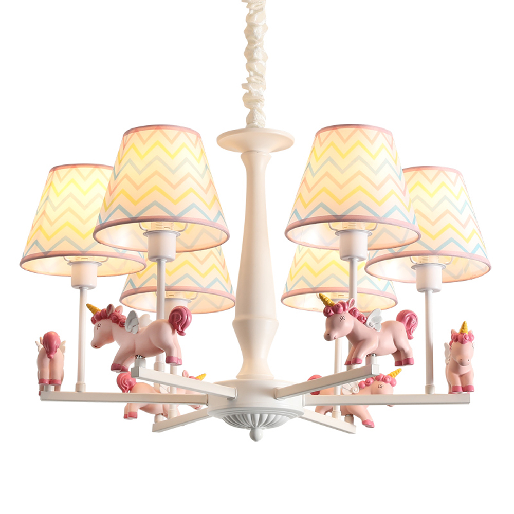 Children's Room Chandelier Bedroom Pendant Lamps Pastoral Dining Room Lighting American Cartoon Hanging Lamp Creative Chandeliers