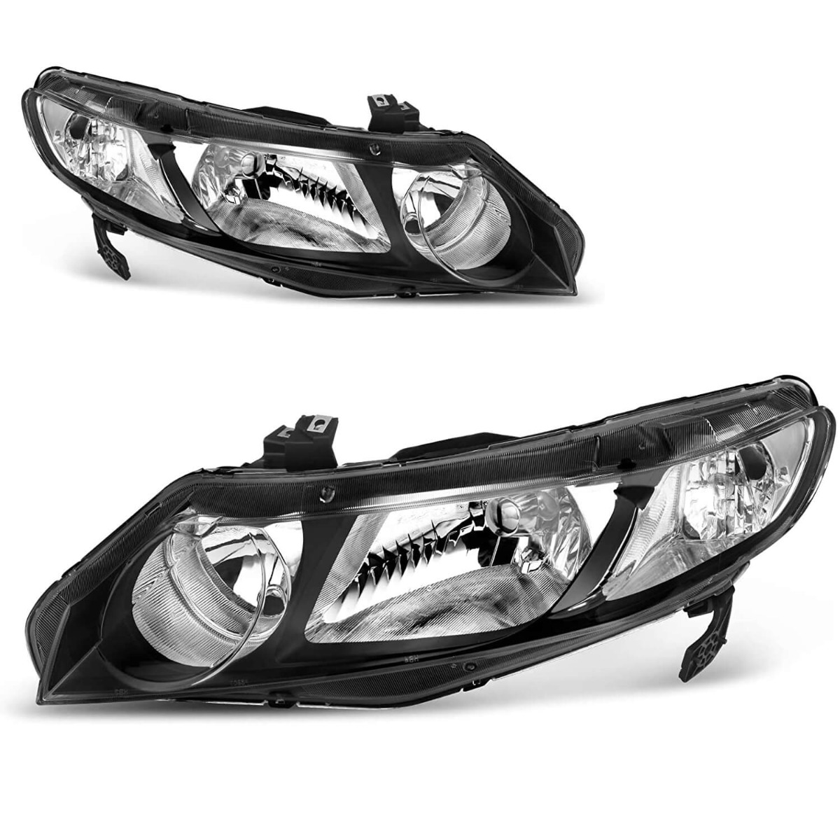 Clear headlight assembly for 2006-2011 Honda Civic Sedan 4-door models