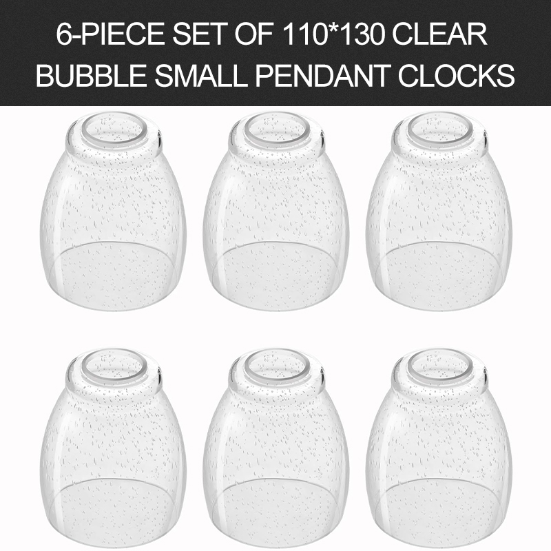 Clear Seeded Glass Shade, Modern Light Fixture Replacement Globe or Cover with 1-5/8-Inch Fitter for Chandelier Wall Sconce Pendant Light