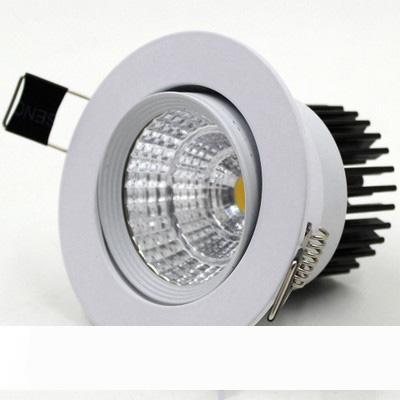 COB LED downlights available in 9W, 12W, 15W, 18W, and 21W with dimmable or non-dimmable options for home lighting in warm and cool white, featuring ceiling lights with power drivers for AC85-265V