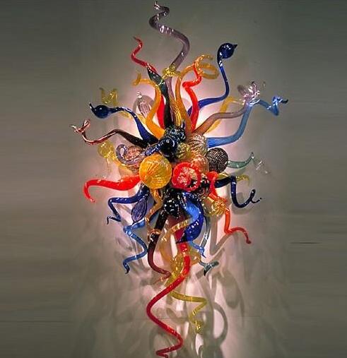 Colorful Elegant Colored Lamps Design Modern Lighting 100% Mouth Blown Glass Wall Sconce