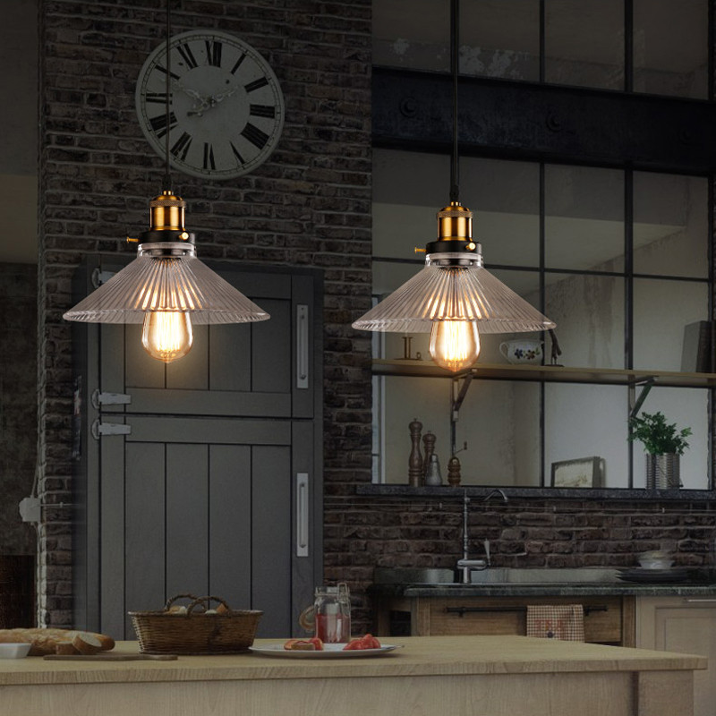Colorful glass pendant lamp for rustic dining rooms with LED lighting and rope suspension