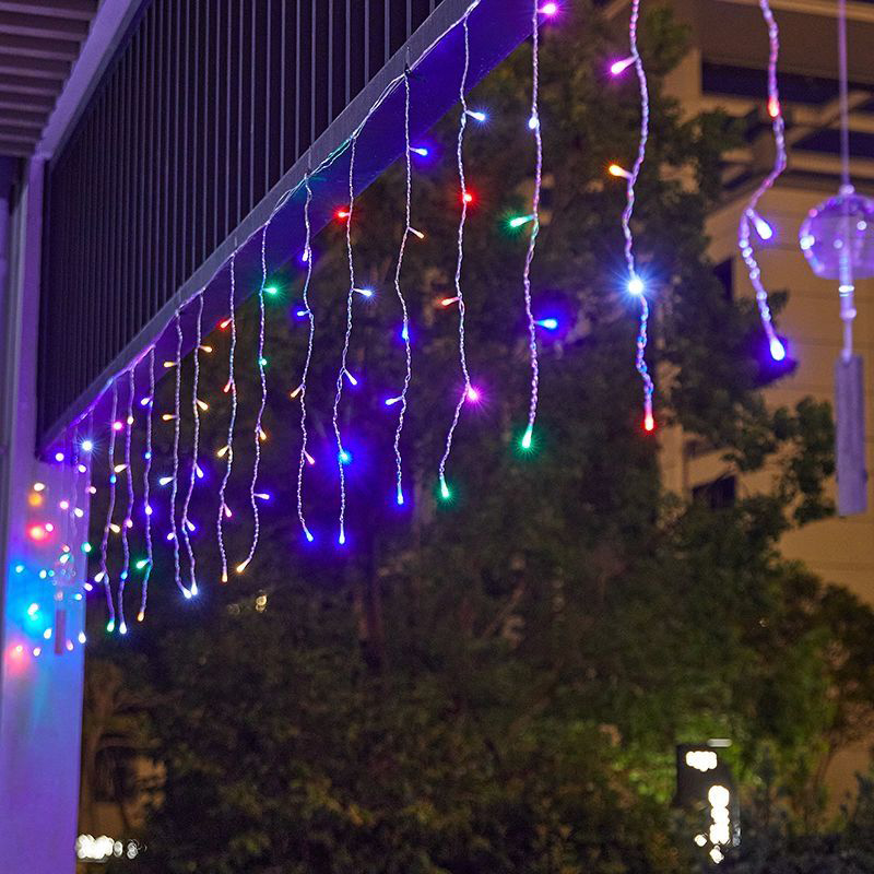 Colorful LED-lit snowman lights for festive outdoor Christmas decorations