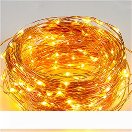 Colorful solar-powered LED twinkle lights with 200 brass-coated waterproof bulbs on 72ft copper wire for indoor/outdoor garden lighting, rechargeable battery included