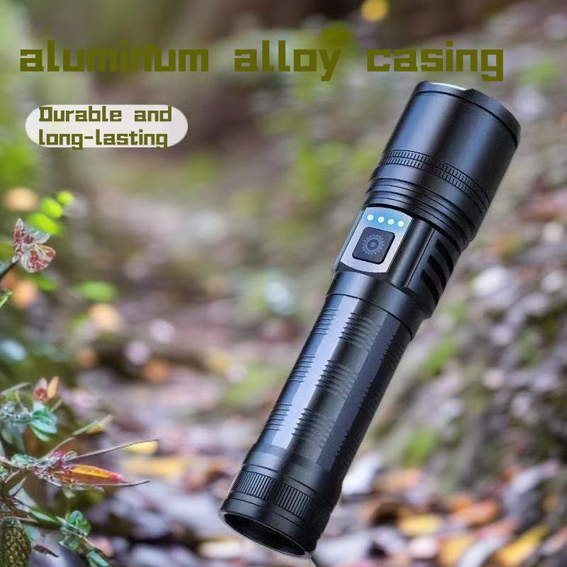 Compact 30W aluminum alloy waterproof LED flashlight for outdoor and emergency use