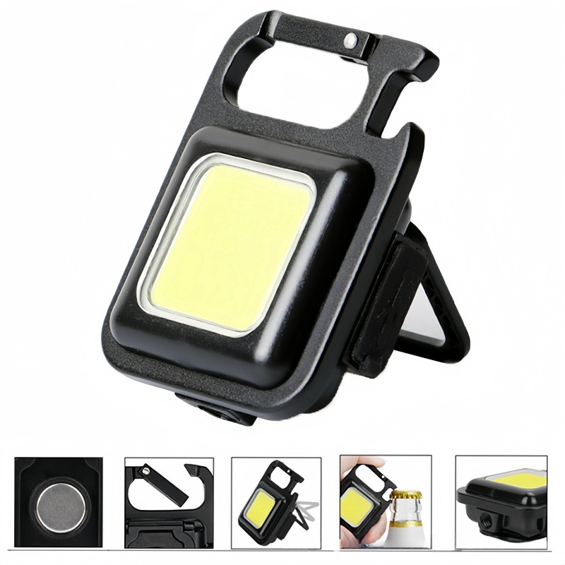 Compact rechargeable LED flashlight with durable aluminum casing and versatile lighting options