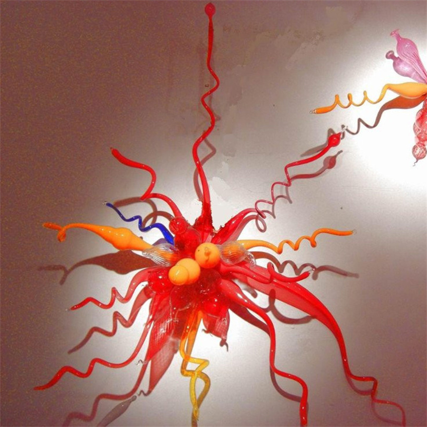 Contemporary handcrafted Murano glass wall sconces with LED lighting for elegant home and restaurant decor