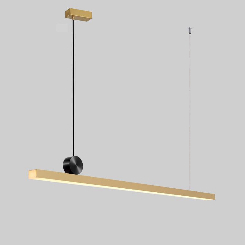 Copper LED pendant lights for indoor spaces, stylish office and study lamps with brass chandelier design