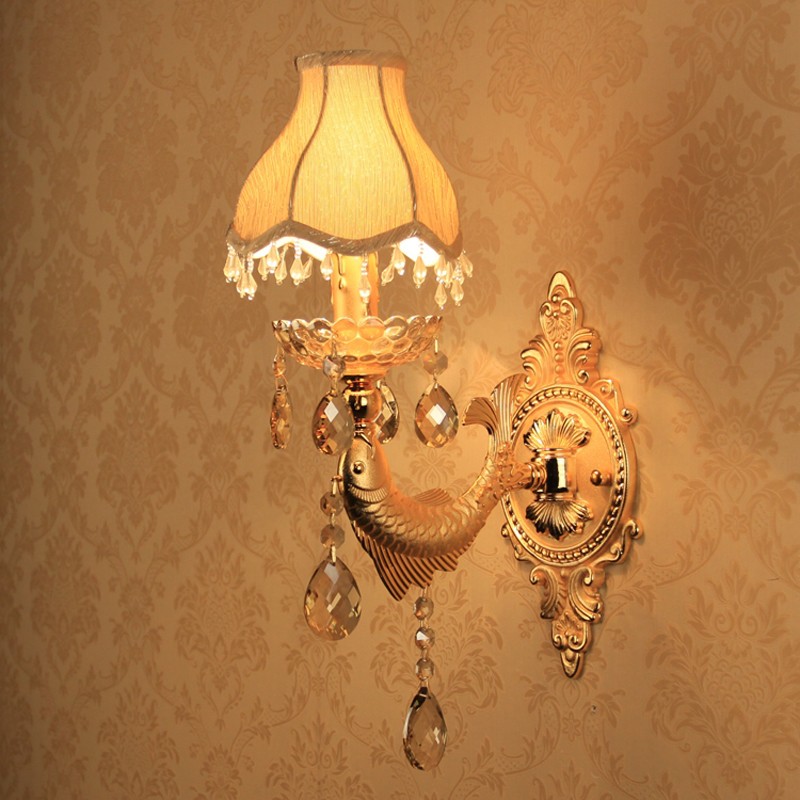 corded wall lamps for living room, single bathroom sconce light, contemporary fabric surface-mounted bedroom lamp