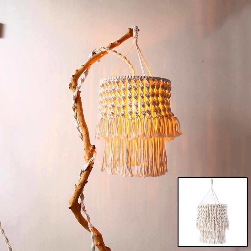 Creative Bohemian lampshade with tassels for bedroom or living room ceiling