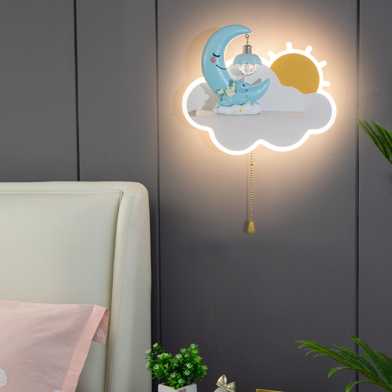 Creative LED wall lamps for kids' rooms featuring modern astronaut designs, simple Nordic-style decorative lighting ideal for boys and girls bedrooms