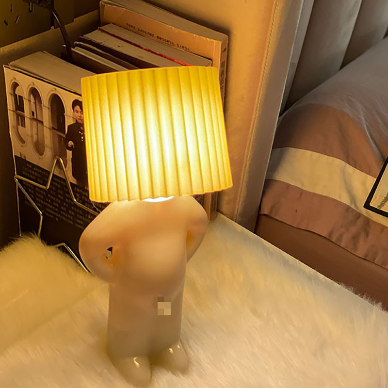 creative naughty boy LED foldable reading lamp for bedroom decor, kids' night light gift Z250320