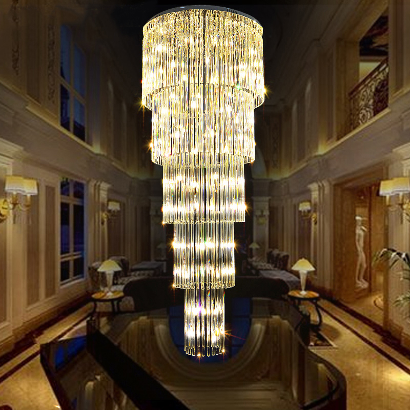 Crystal chandelier lighting fixtures with modern LED design for hotels, cafes, pubs, and homes, featuring luxurious long crystal drops in 50cm and 80cm sizes