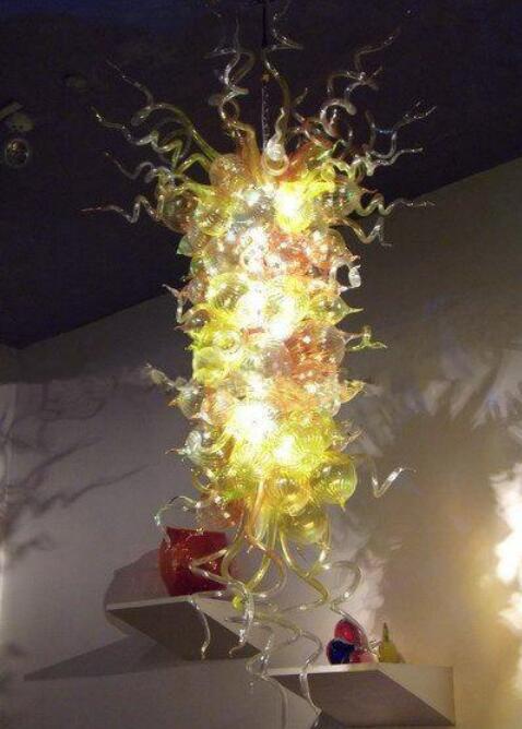 Curly Glass and Ball LED Pendant Lamp Art Chandeliers Light Creative Blown Chandelier for Wedding Living Dining Room