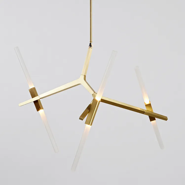 customizable postmodern nordic herringbone pendant light for living and dining areas with dimmable G9 LED bulbs