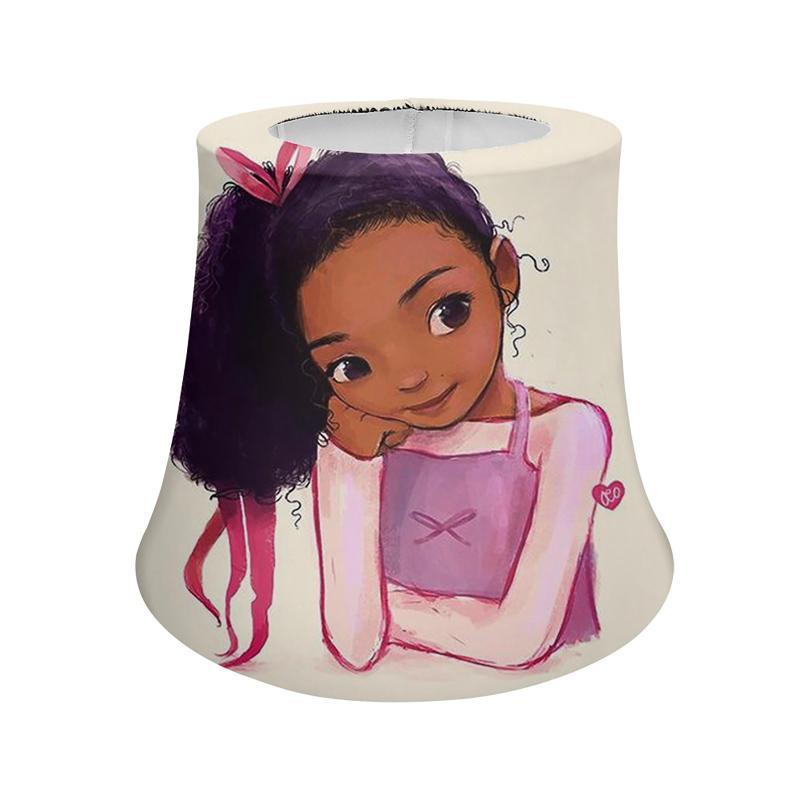 Cute Afro Girls print floor lamp shade cover, durable and flexible for living room, bedroom, or office