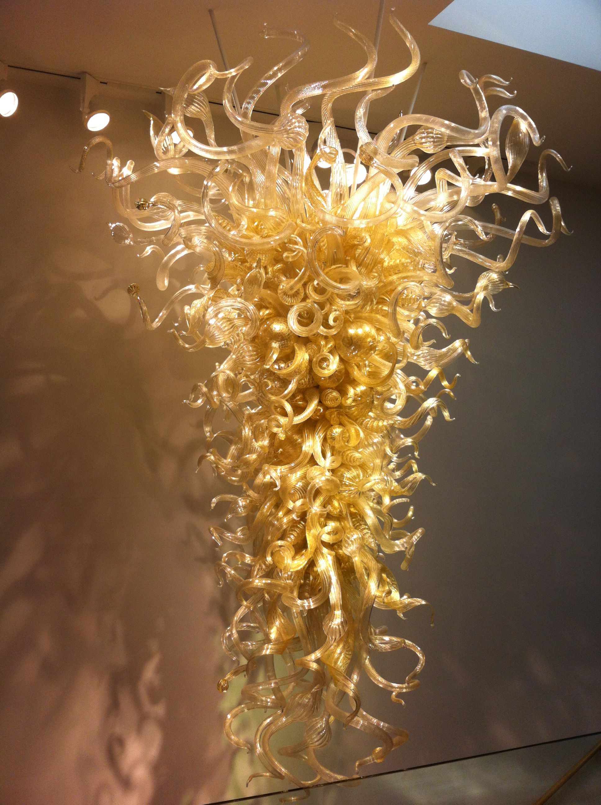 Decorative Amber Art Chandeliers Special Salon Lamps Pendant Lightings Led Light Source Modern Hand Blown Glass Chandelier Lighting