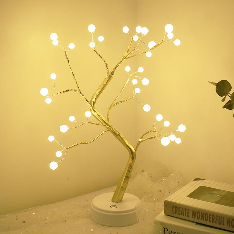 Decorative LED lamps powered by battery, USB, or touch for bedside tables and bedrooms