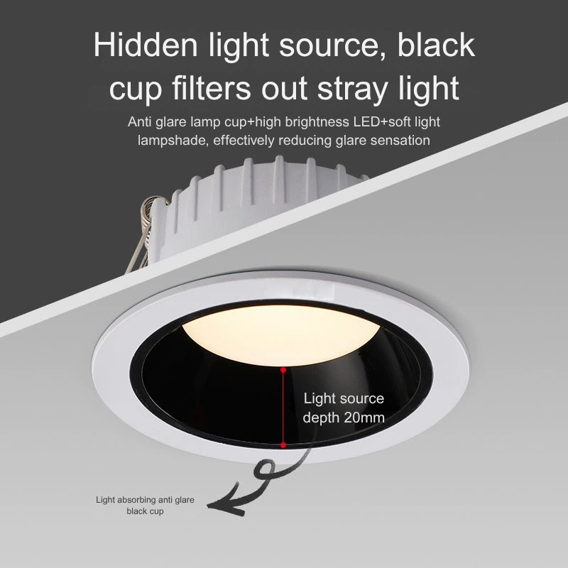 Deep Cup LED Downlight Recessed Ceiling Light - Anti Glare Eye Care Blue Light Free New Product Energy Saving Ultra Bright-BL