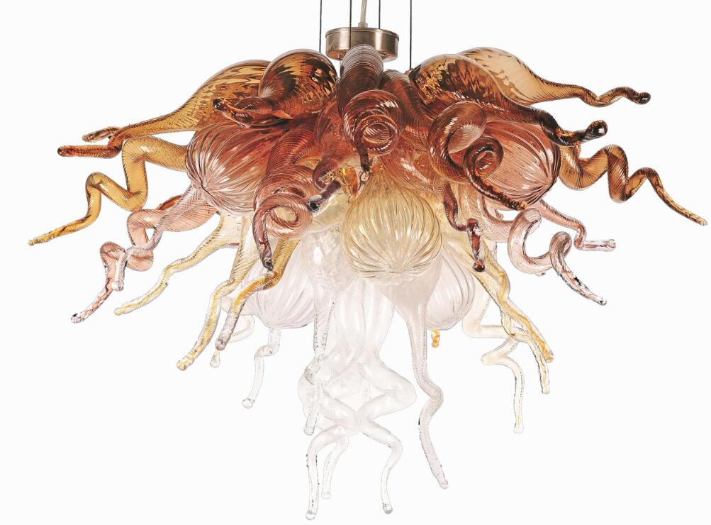 Design Lamps Mini Faded Copper Living Dining Study Room Pendants Chandeliers Inspired 100% Hand Blown Glass Chandelier and Pendant Lamp
