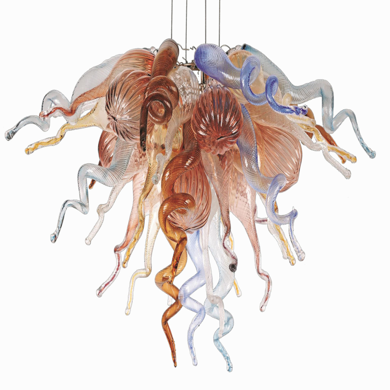 Design Mini Pendant Lamps Chandeliers Modern Living Room Decor Murano 100% Hand Blown Glass Chandelier Lighting