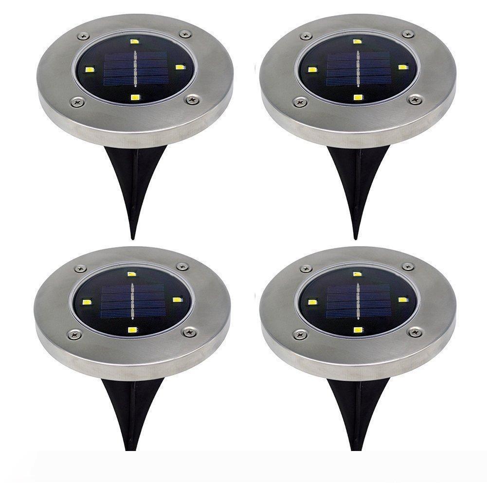 DHL solar-powered 4-8 LED underground lighting for outdoor garden paths and lawn decoration