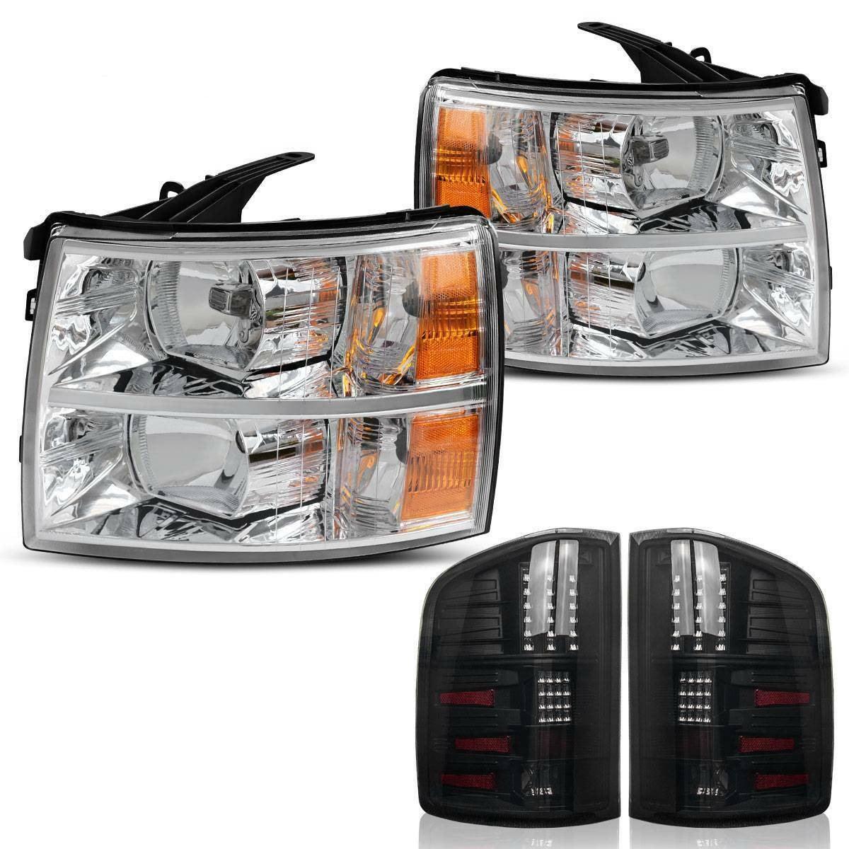 Direct replacement headlight and taillight assembly for 2007-2014 Chevy Silverado models