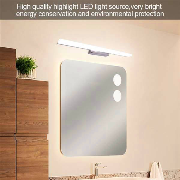 Discount 12W 80CM smart bathroom light bar in silver white with high brightness and premium materials