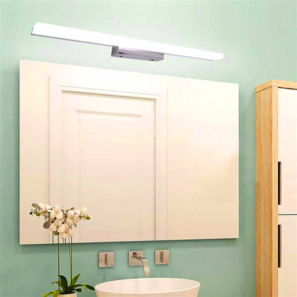 Discount 16W 120CM smart bathroom light bar with high brightness in silver white, made of premium materials