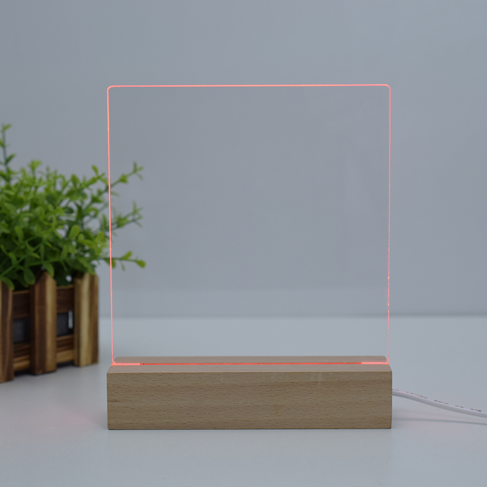 DIY Customizable Acrylic 3D Wooden LED Night Light for Modern Home and Kids' Bedside Decor